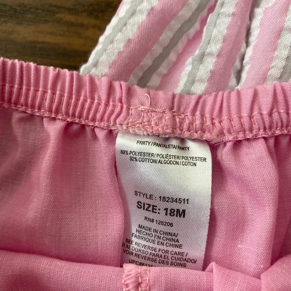 Marmellata Girls, Pink Seersucker Dress, Barbiecore, Size 18M
